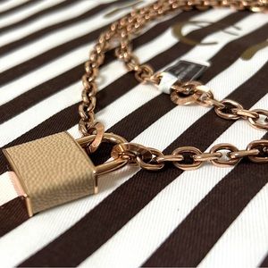 henri bendel | Jewelry | Htf Henri Bendel Lock Necklace | Poshmark